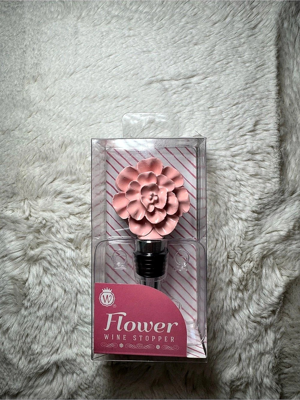 Wild Eye Designs Flower Wine Stopper Pink NWT
